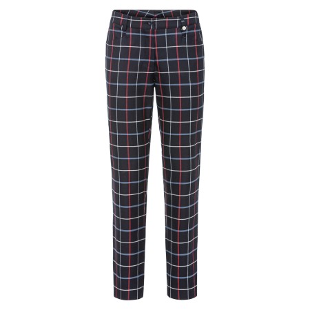 Golfino "The Scarlata Checked Trousers" - navy met rood/wit