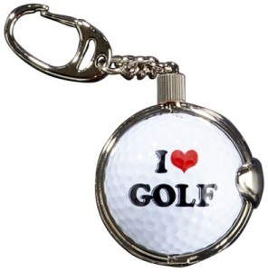 sleutelhanger met golfbal met opdruk I love golf