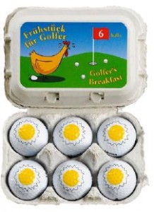 Golfers ontbijt - 6 golfballen in eierdoos