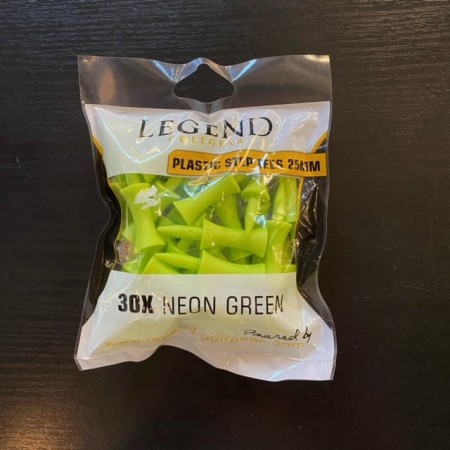 Legend plastic step tees 25mm - neon groen