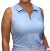 Chiberta - Iba Mouwloze Polo - blauw