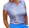 Chiberta - Elora Cap Mouw Polo - blauw