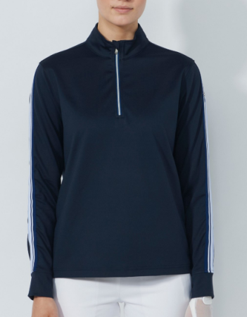 Daily Sports - Peach Longsleeve Half Neck - donker blauw