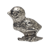 Tinnen birdie op voet - klein, hoog model